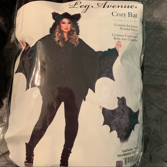 Gently used in bag Leg Avenue Cozy Bat costume
